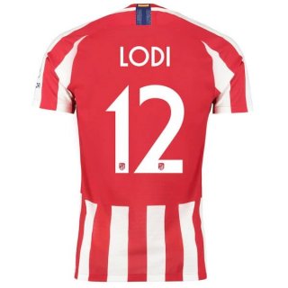 Thailande Maillot Atlético de Madrid NO.12 Lodi Domicile 2019 2020 Rouge