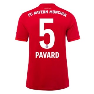 Maillot Bayern Munich NO.5 Pavard Domicile 2019 2020 Rouge Pas Cher