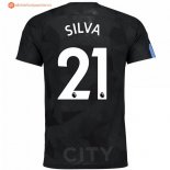 Maillot Manchester City Third Silva 2017 2018 Pas Cher