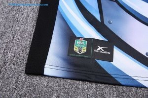 Maillot Rugby Cronulla Sharks Auckland 9's 2017 2018 Bleu Pas Cher