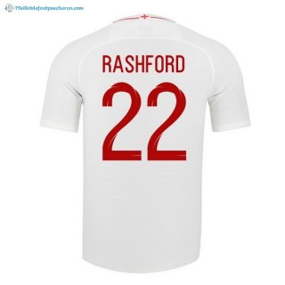 Maillot Angleterre Domicile Rashford 2018 Blanc Pas Cher
