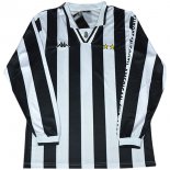 Maillot Juventus Domicile ML Retro 1996 Noir Blanc Pas Cher