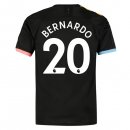 Maillot Manchester City NO.20 Bernardo Exterieur 2019 2020 Noir Pas Cher