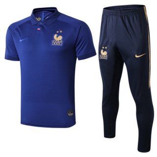 Polo Ensemble Complet France 100th Bleu Or Pas Cher Polo Ensemble Complet France 100th Bleu Or Pas Cher