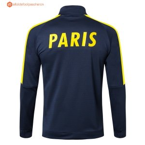 Survetement Paris Saint Germain 2017 2018 Bleu Jaune Pas Cher