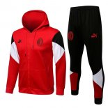 Sweat Shirt Capuche AC Milan 2022 Rouge Noir
