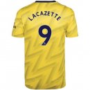 Maillot Arsenal NO.9 Lacazette Exterieur 2019 2020 Jaune Pas Cher