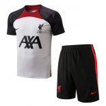 Maillot Entrainement Liverpool Ensemble Complet 2022 2023 Blanc Gris