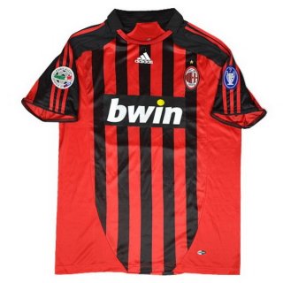 Maillot AC Milan Domicile Retro 2007 2008 Rouge Pas Cher