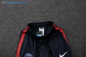 Survetement Paris Saint Germain 2017 2018 Bleu Marine Rouge Pas Cher