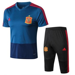 Maillot Entrainement Espagne Ensemble Complet 2018 Bleu Pas Cher