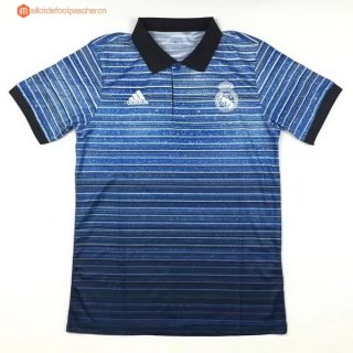 Polo Real Madrid 2017 2018 Bleu Noir Pas Cher Polo Real Madrid 2017 2018 Bleu Noir Pas Cher