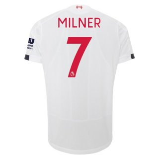 Maillot Liverpool NO.7 Milner Exterieur 2019 2020 Blanc Pas Cher