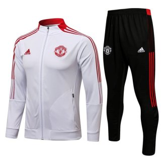 Survetement Manchester United 2022 Blanc Noir Rouge Survetement Manchester United 2022 Blanc Noir Rouge