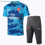 Maillot Entrainement Arsenal Ensemble Complet 2017 2018 Bleu Pas Cher