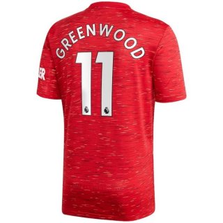 Maillot Manchester United NO.11 Greenwood Domicile 2020 2021 Rouge Pas Cher Maillot Manchester United NO.11 Greenwood Domicile 2020 2021 Rouge Pas Cher