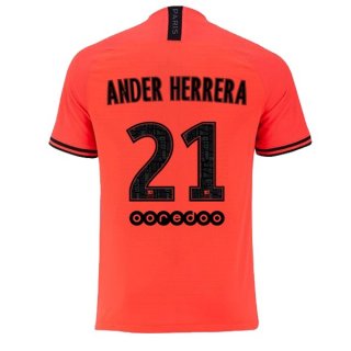 JORDAN Maillot Paris Saint Germain NO.21 Ander Herrera Exterieur 2019 2020 Orange Pas Cher JORDAN Maillot Paris Saint Germain NO.21 Ander Herrera Exterieur 2019 2020 Orange Pas Cher