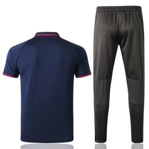 Polo Ensemble Complet Bayern Munich 2019 2020 Bleu Gris Pas Cher