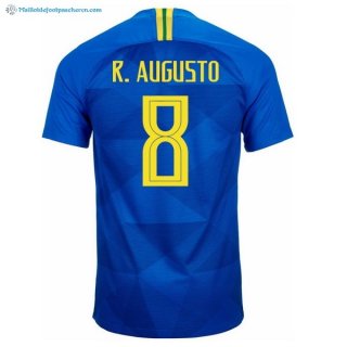 Maillot Brésil Exterieur R.Augusto 2018 Bleu Pas Cher