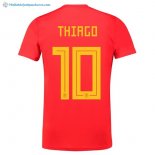 Maillot Espagne Domicile Thiago 2018 Rouge Pas Cher