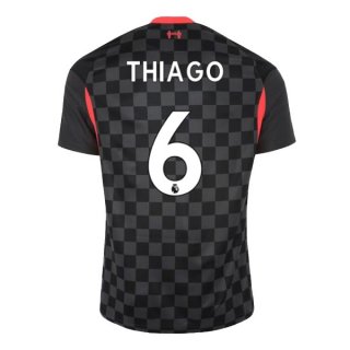 Maillot Liverpool NO.6 Thiago Third 2020 2021 Noir Pas Cher Maillot Liverpool NO.6 Thiago Third 2020 2021 Noir Pas Cher