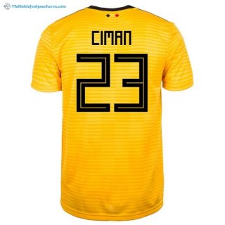 Maillot Belgica Exterieur Ciman 2018 Jaune Pas Cher Maillot Belgica Exterieur Ciman 2018 Jaune Pas Cher