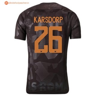 Maillot AS Roma Third karsdorp 2017 2018 Pas Cher