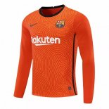 Maillot Barcelona Gardien ML 2020 2021 Orange Pas Cher