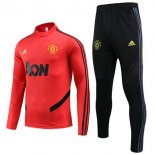 Survetement Manchester United 2020 2021 Rouge Noir Jaune