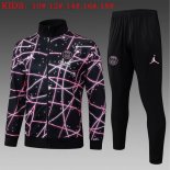 Enfant Survetement PSG 2025 2026 Noir Rosa 2