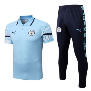 Polo Manchester City Ensemble Complet 2022 2023 Bleu