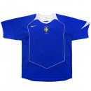 Maillot Brésil Exterieur Retro 2004 Bleu Pas Cher