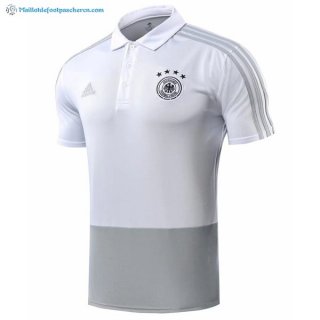 Polo Allemagne 2018 Gris Blanc Pas Cher