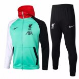 Sweat Shirt Capuche Liverpool 2020 2021 Vert Noir Pas Cher