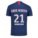 Maillot Paris Saint Germain NO.21 Ander Herrera Domicile 2019 2020 Bleu Pas Cher