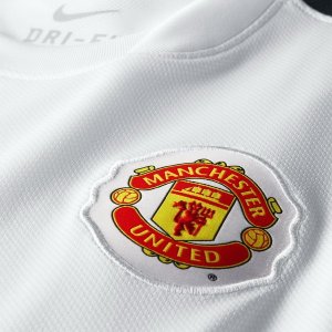 Maillot Manchester United Exterieur Retro 2010 2011 Blanc Pas Cher