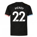 Maillot Manchester City NO.22 Mendy Exterieur 2019 2020 Noir Pas Cher