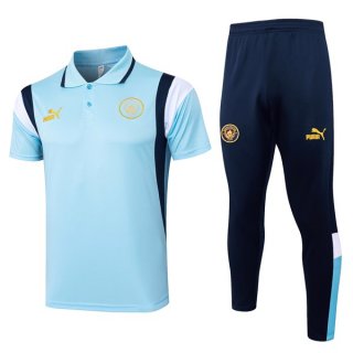 Polo Manchester City Ensemble Complet 2024 2025 Bleu Polo Manchester City Ensemble Complet 2024 2025 Bleu