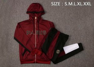 Sweat Shirt Capuche Paris Saint Germain 2021 2022 Bordeaux Noir Pas Cher