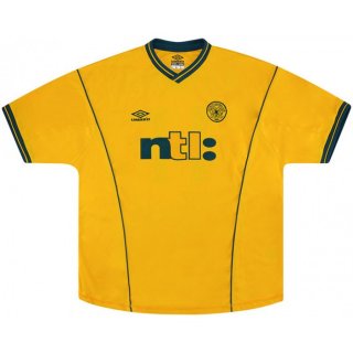 Maillot Celtic Exterieur Retro 2001 2003 Jaune Pas Cher