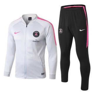 Survetement Paris Saint Germain 2018 2019 Gris Clair Pas Cher