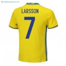 Maillot Sweden Domicile Larsson 2018 Jaune Pas Cher
