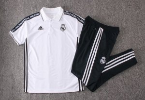 Polo Ensemble Complet Real Madrid 2019 2020 Blanc Pas Cher