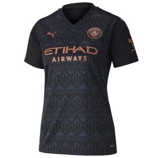 Maillot Manchester City Exterieur Femme 2020 2021 Noir Pas Cher