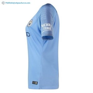 Maillot Manchester City Domicile Femme 2018 2019 Bleu Pas Cher