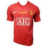 Maillot Manchester United Domicile Retro 2007 2008 Rouge Pas Cher