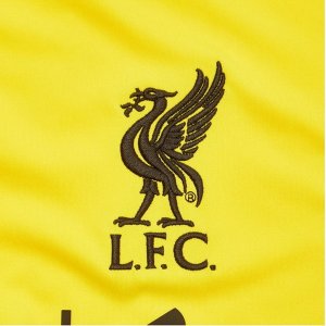 Maillot Liverpool Domicile ML Gardien 2018 2019 Jaune Pas Cher