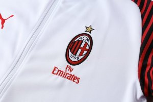 Survetement AC Milan 2018 2019 Blanc Pas Cher