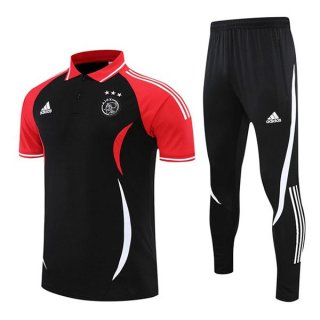 Polo Ajax Ensemble Complet 2022 2023 Noir Rouge Polo Ajax Ensemble Complet 2022 2023 Noir Rouge