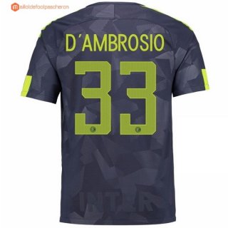 Maillot Inter Third D'Ambrosio 2017 2018 Pas Cher Maillot Inter Third D'Ambrosio 2017 2018 Pas Cher